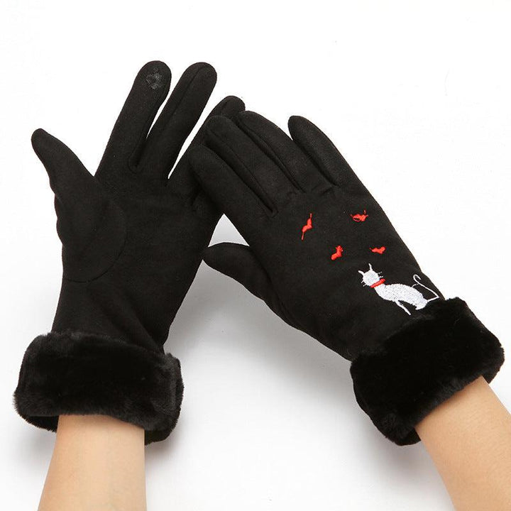 Gloves women winter suede gloves-Gloves-Bennys Beauty World