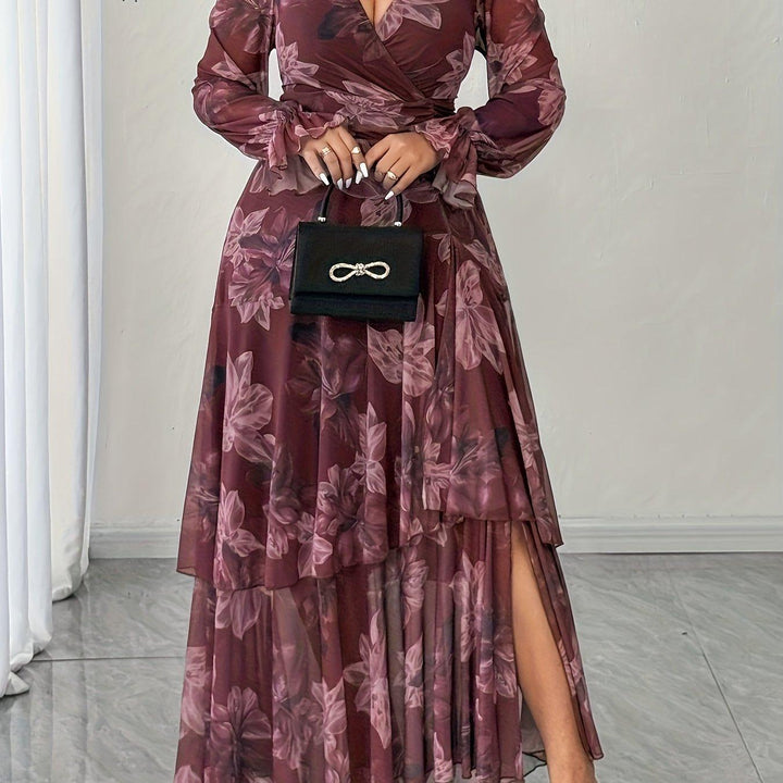 Plus Size, Fashion Casual Mesh Elegant Temperament Dress