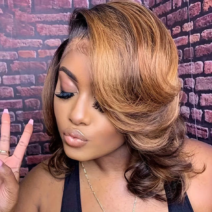Ombre Lace Front Wig Human Hair Body Wave - Bennys Beauty World