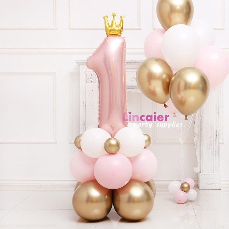 41pcs Latex Balloons First 1st Birthday Party Decorations Bennys Beauty World