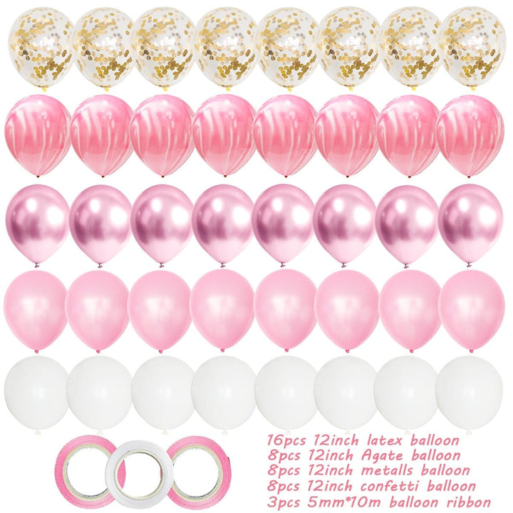 41pcs Latex Balloons First 1st Birthday Party Decorations Bennys Beauty World