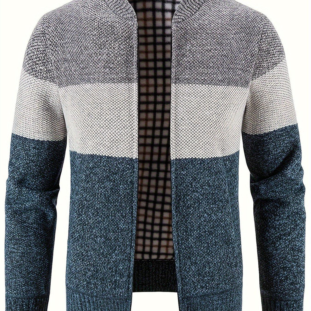 Men's Knitted Crew Collar Warm Jackets-Sweater-Bennys Beauty World