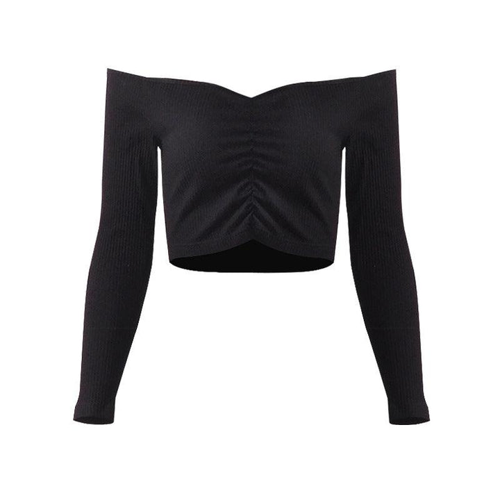 Long Sleeve Off Shoulder Ladies Tops-blouse-Bennys Beauty World