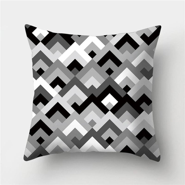 45*45cm Geometric Print Polyester Decorative Sofa Cushions Pillow Covers Bennys Beauty World