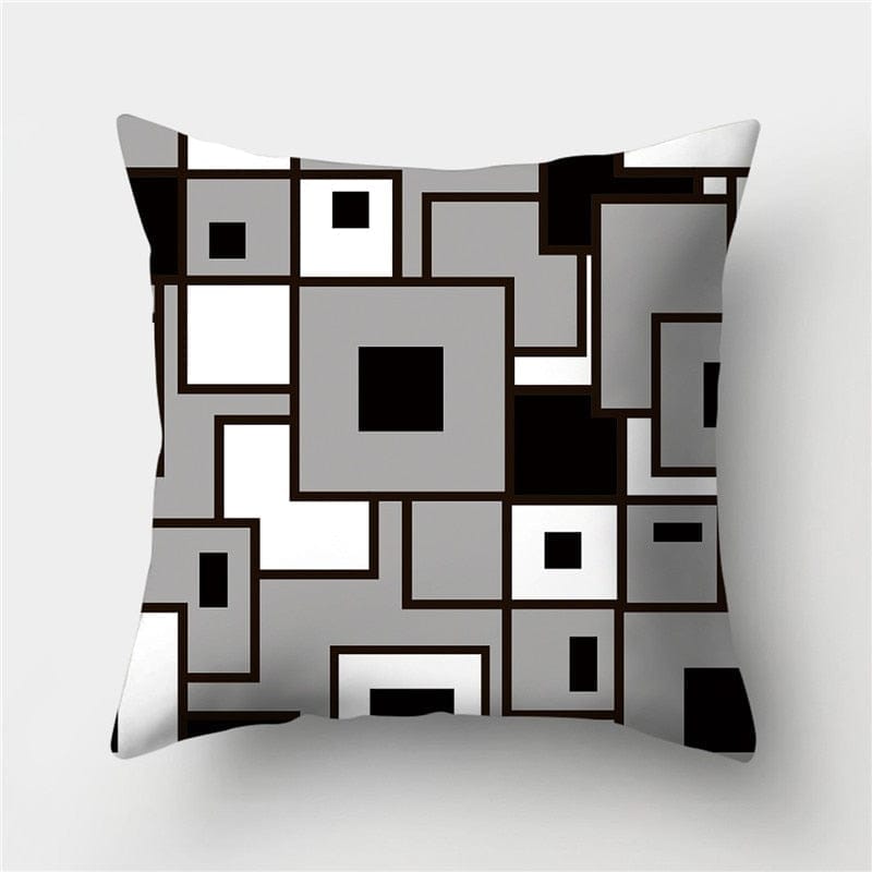 45*45cm Geometric Print Polyester Decorative Sofa Cushions Pillow Covers Bennys Beauty World