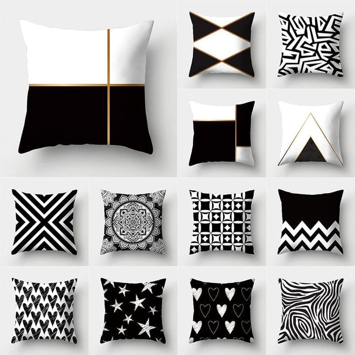 45*45cm Geometric Print Polyester Decorative Sofa Cushions Pillow Covers Bennys Beauty World