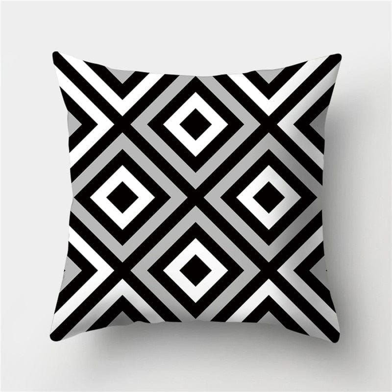 45*45cm Geometric Print Polyester Decorative Sofa Cushions Pillow Covers Bennys Beauty World