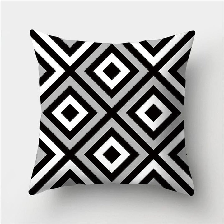 45*45cm Geometric Print Polyester Decorative Sofa Cushions Pillow Covers Bennys Beauty World