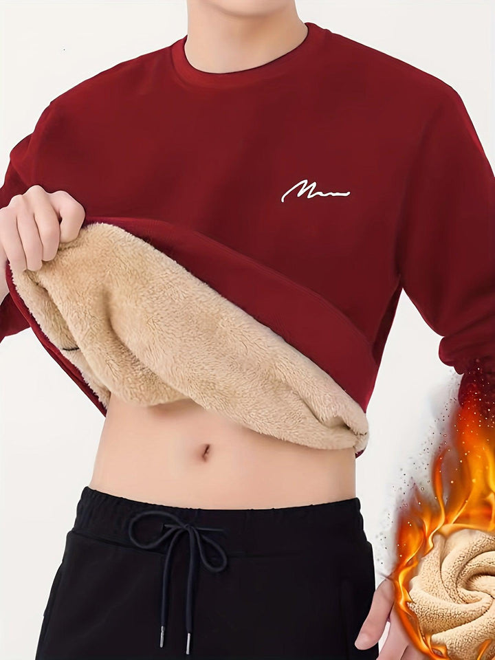 Men's Cozy Fleece Sweatshirt - Perfect for Winter and Fall-Bennys Beauty World