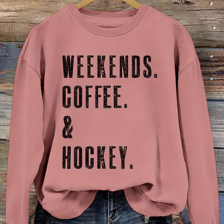 Coffee & Hockey Print Shirt-Bennys Beauty World