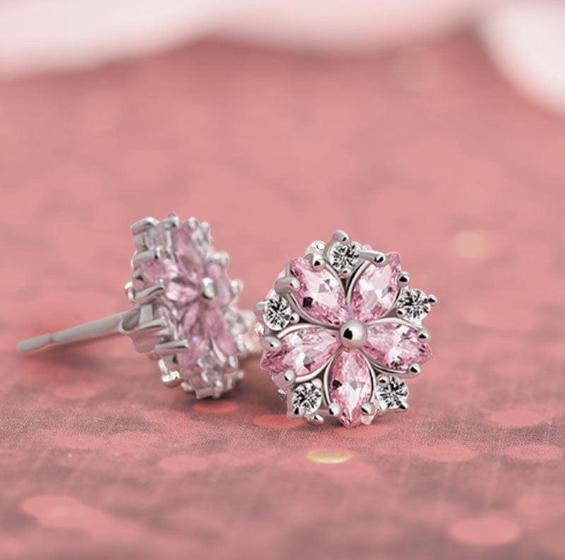 Korean Cherry Blossom Earrings-necklace-Bennys Beauty World