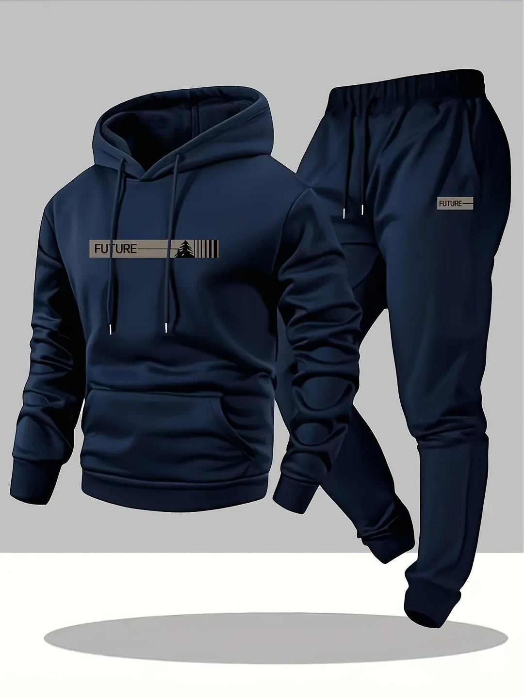 Men's Two-Piece Set Hoodie and Tapered Sweatpants