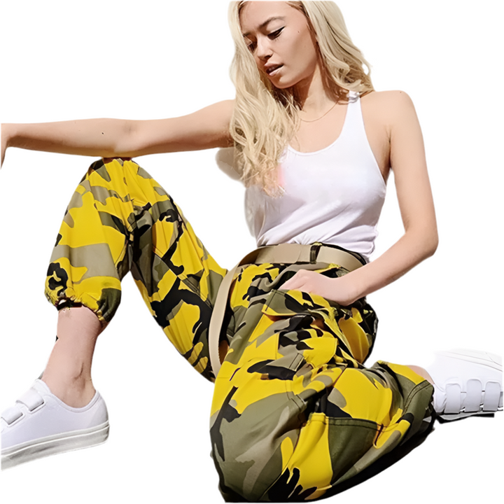 Camo Print Casual Baggy Pants For Women