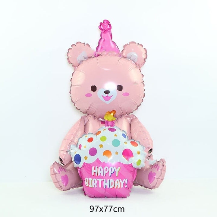 4D Bear Foil Balloon Baby Birthday Photo Props Cartoon Aluminum Film Balloons Bennys Beauty World