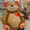 4D Sitting Bear Holding Cake Balloon Decor Bennys Beauty World