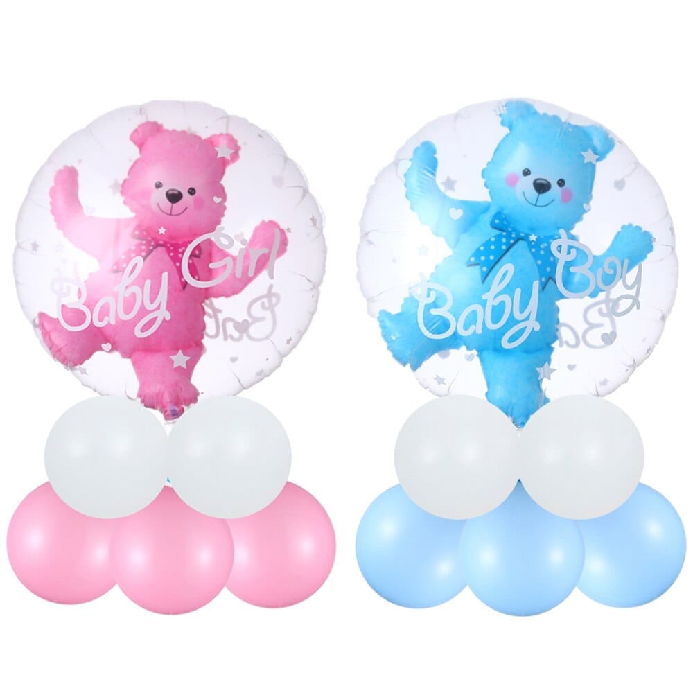 4D Transparent Baby Boy And Girl Blue Pink Bubble Balloon Bennys Beauty World