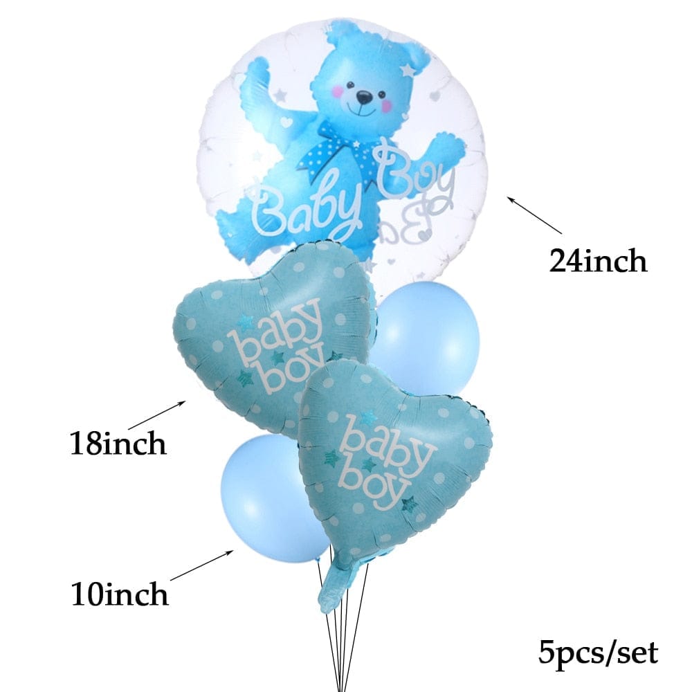 4D Transparent Baby Boy And Girl Blue Pink Bubble Balloon Bennys Beauty World