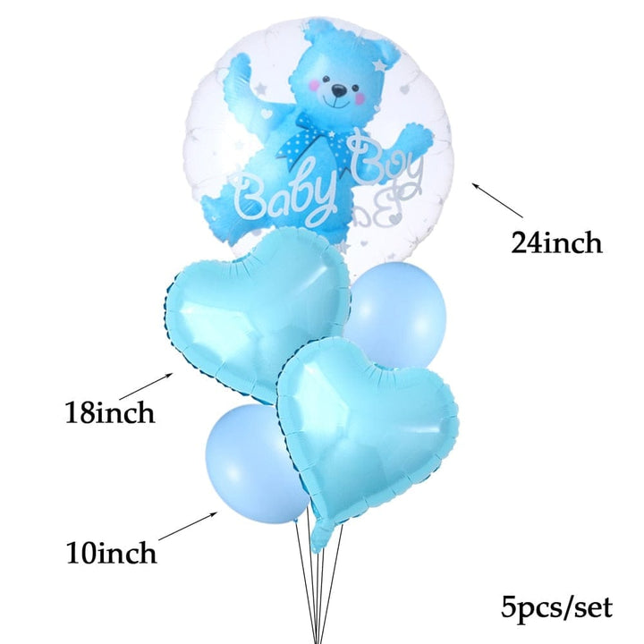 4D Transparent Baby Boy And Girl Blue Pink Bubble Balloon Bennys Beauty World