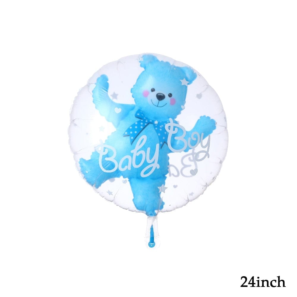 4D Transparent Baby Boy And Girl Blue Pink Bubble Balloon Bennys Beauty World