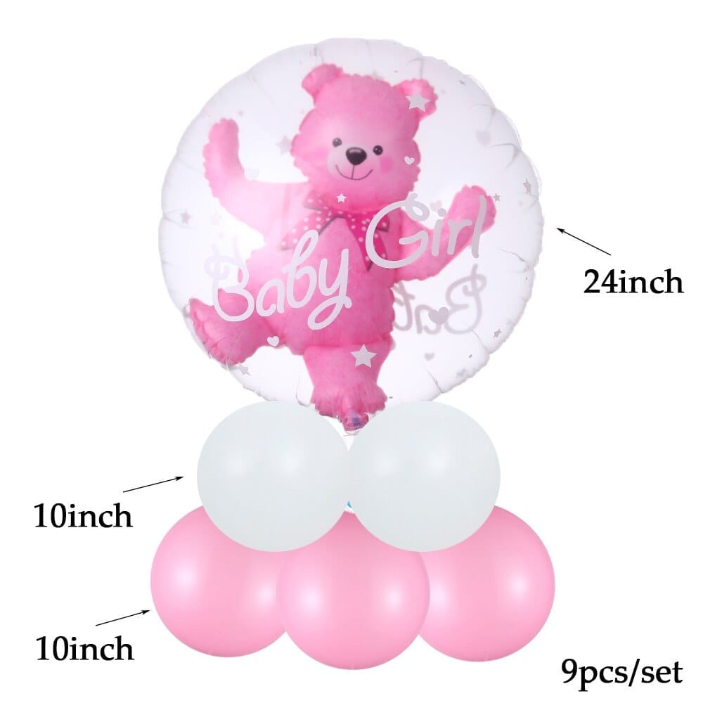 4D Transparent Baby Boy And Girl Blue Pink Bubble Balloon Bennys Beauty World