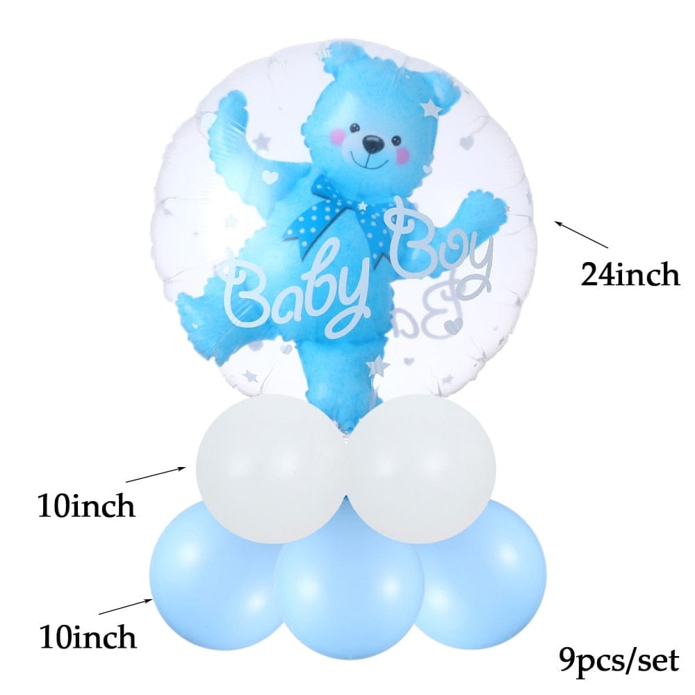 4D Transparent Baby Boy And Girl Blue Pink Bubble Balloon Bennys Beauty World