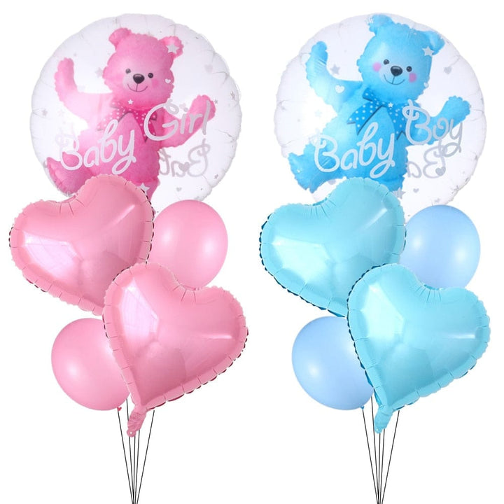 4D Transparent Baby Boy And Girl Blue Pink Bubble Balloon Bennys Beauty World