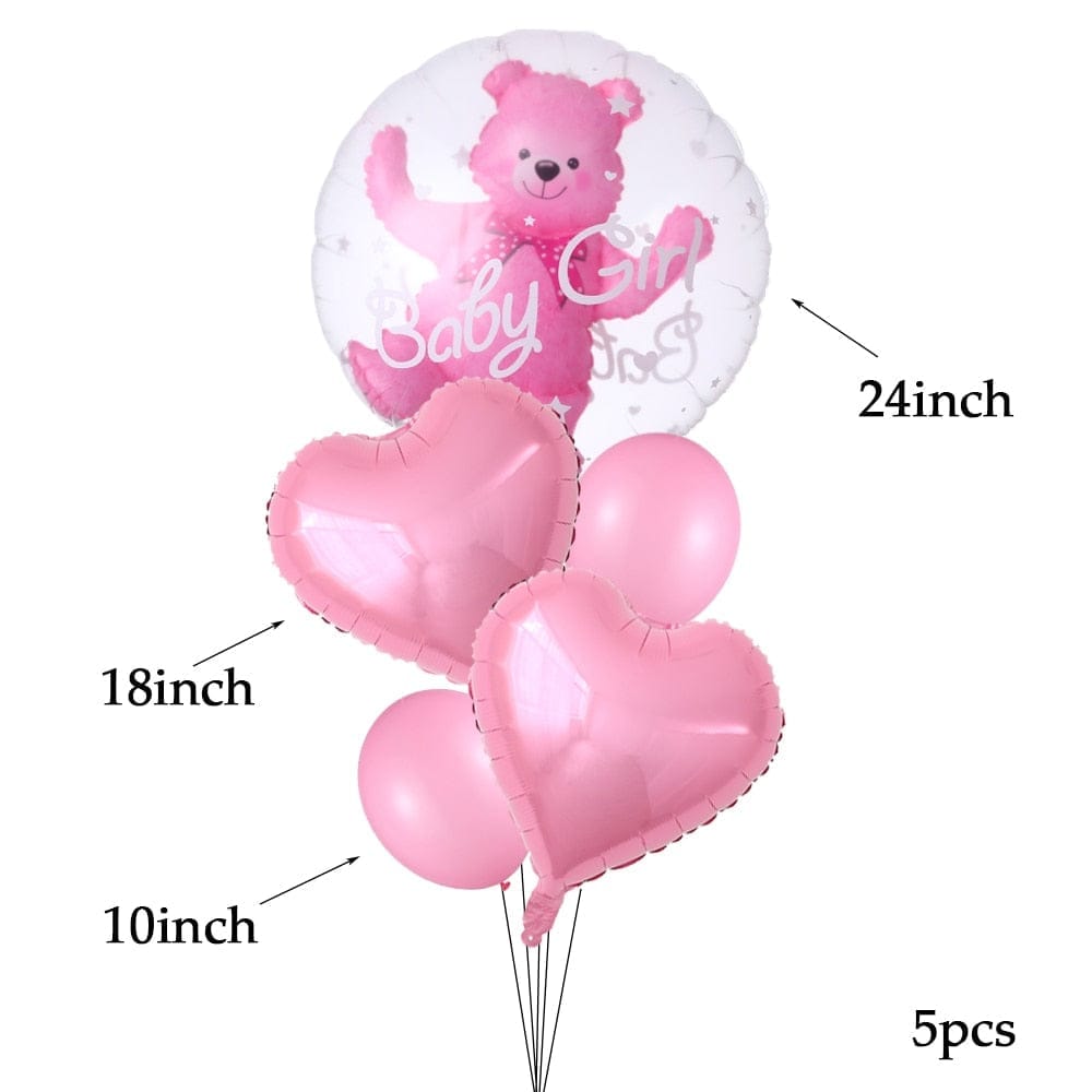 4D Transparent Baby Boy And Girl Blue Pink Bubble Balloon Bennys Beauty World