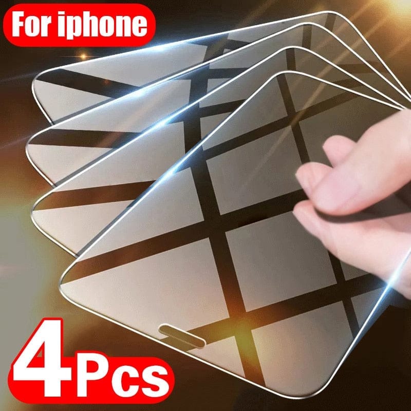 4PCS Tempered Glass for iPhone 11 12 13 14 Pro Bennys Beauty World