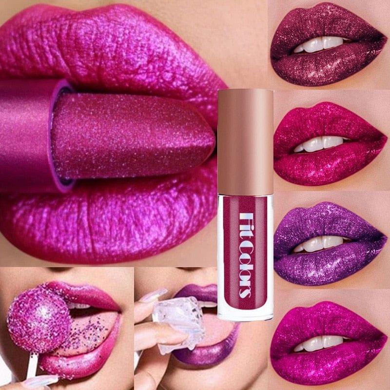 4Pcs/Set Metallic Non-stick Lip Gloss Bennys Beauty World
