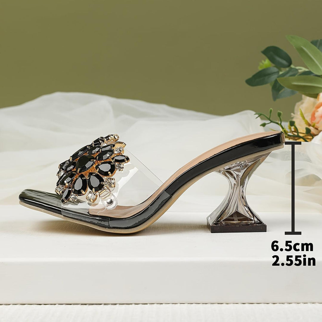 Women's New Rhinestone-Embellished Pyramid Heel