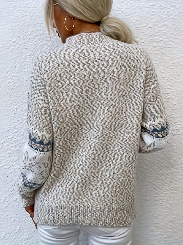 Womens Snowflake Pullover Sweater-sweatshirt-Bennys Beauty World