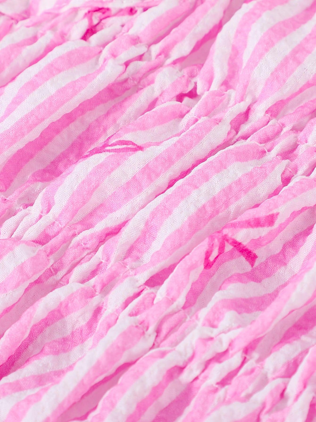 Girls' Novelty Striped Bow-Tie Top and Straight-Leg Pants