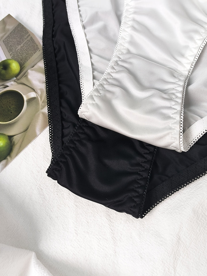 5pcs Luxurious Briefs, Soft and Stretchy, Elastic Panties