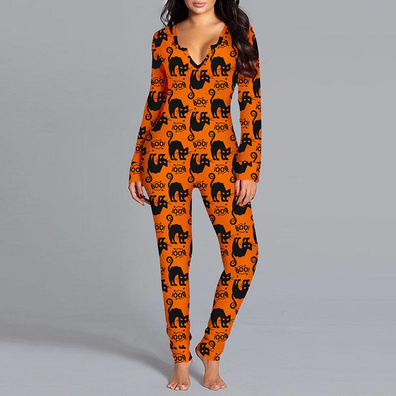  WMQPNNS Halloween Jumpsuits for Women Digital Printed Women's  Long Sleeve Zipper Skin Tight Bodysuit Cosplay Player (A, L) : Clothing,  Shoes & Jewelry