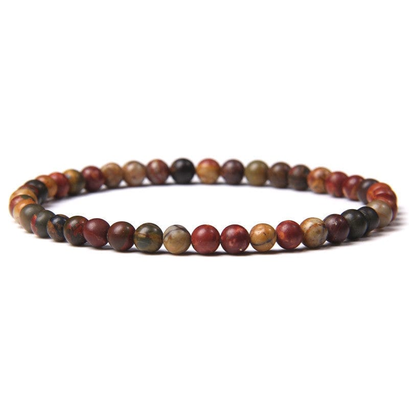 4mm Natural Agate Stone Beads Energy Charm Bracelet For Women Bennys Beauty World