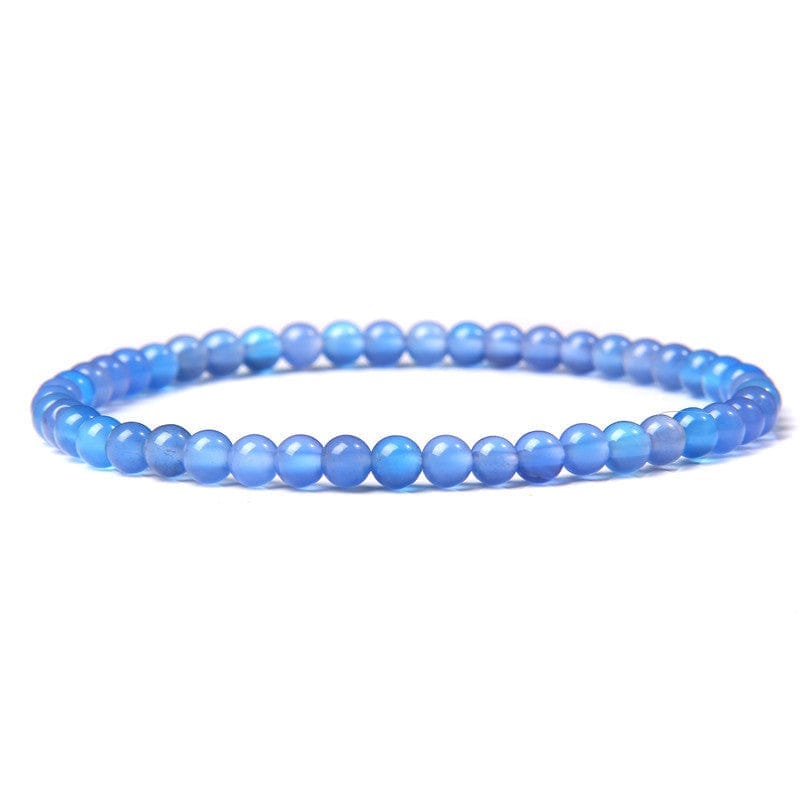 4mm Natural Agate Stone Beads Energy Charm Bracelet For Women Bennys Beauty World