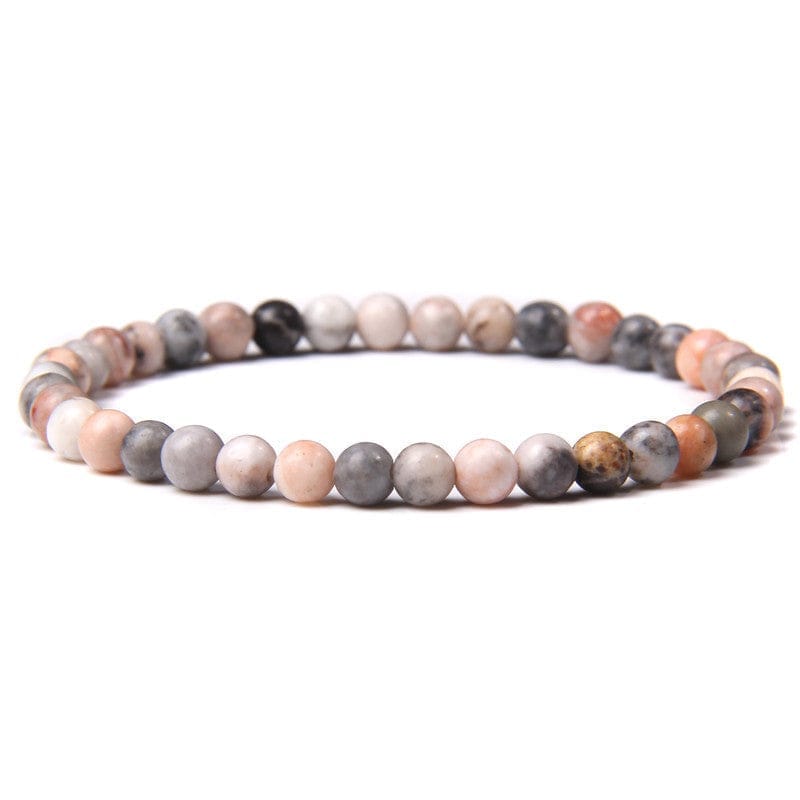 4mm Natural Agate Stone Beads Energy Charm Bracelet For Women Bennys Beauty World