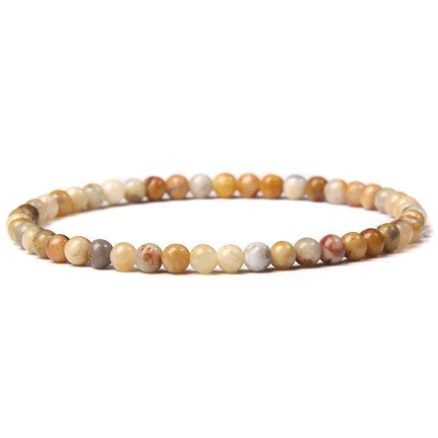 4mm Natural Agate Stone Beads Energy Charm Bracelet For Women Bennys Beauty World