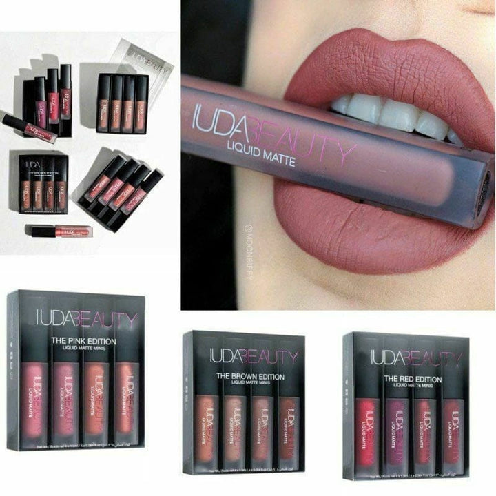 4pcs Matte Lip Gloss Mini Lip Glaze Waterproof Makeup Bennys Beauty World