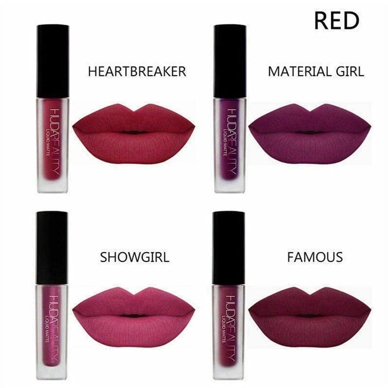4pcs Matte Lip Gloss Mini Lip Glaze Waterproof Makeup Bennys Beauty World
