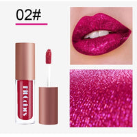 4pcs/set Metallic Glitter Matte Lipstick Waterproof Shimmer Red Lipstick Bennys Beauty World