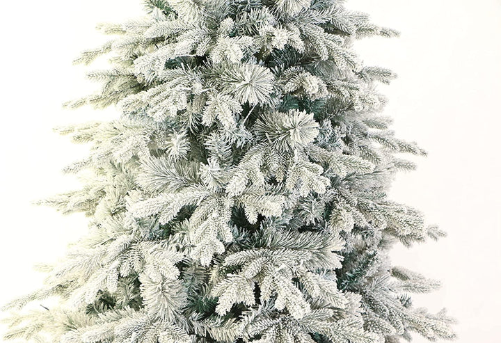 5' Alaska Flocked Spruce Christmas Tree (5Ft Pre-Lit) Bennys Beauty World