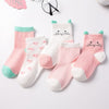 5 Pair/Lot Kids Soft Cotton, Cute Cartoon Socks Bennys Beauty World