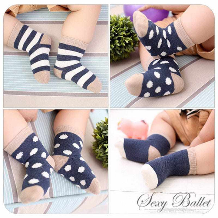 5 Pair/Lot Kids Soft Cotton, Cute Cartoon Socks Bennys Beauty World