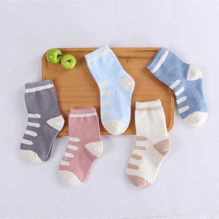 5 Pair/Lot Kids Soft Cotton, Cute Cartoon Socks Bennys Beauty World