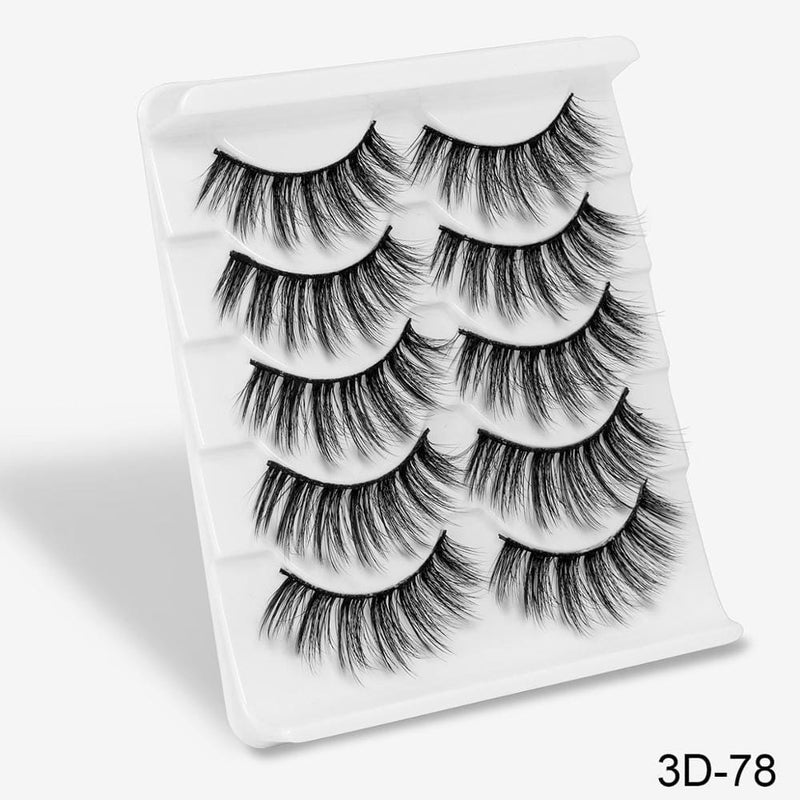 5 Pairs 3D Mink Lashes False Natural Long Eye Lashes Bennys Beauty World