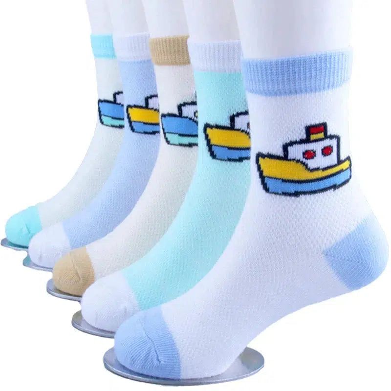 5 Paris/Lot Children Socks for Girls Boys Cotton Fashion Baby Cartoon Socks Bennys Beauty World