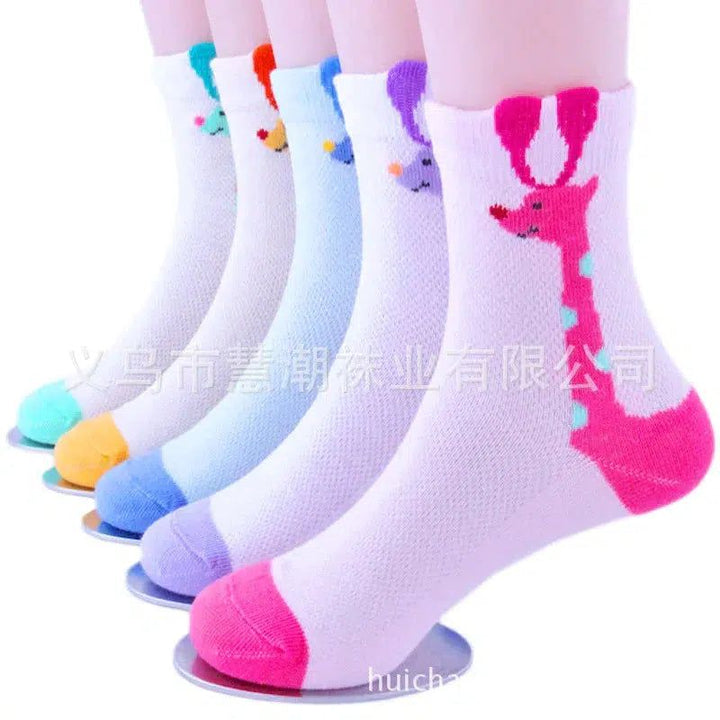 5 Paris/Lot Children Socks for Girls Boys Cotton Fashion Baby Cartoon Socks Bennys Beauty World