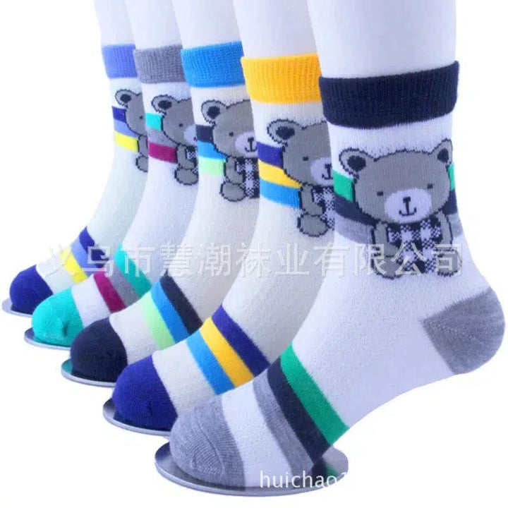 5 Paris/Lot Children Socks for Girls Boys Cotton Fashion Baby Cartoon Socks Bennys Beauty World