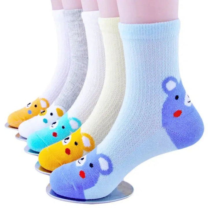 5 Paris/Lot Children Socks for Girls Boys Cotton Fashion Baby Cartoon Socks Bennys Beauty World